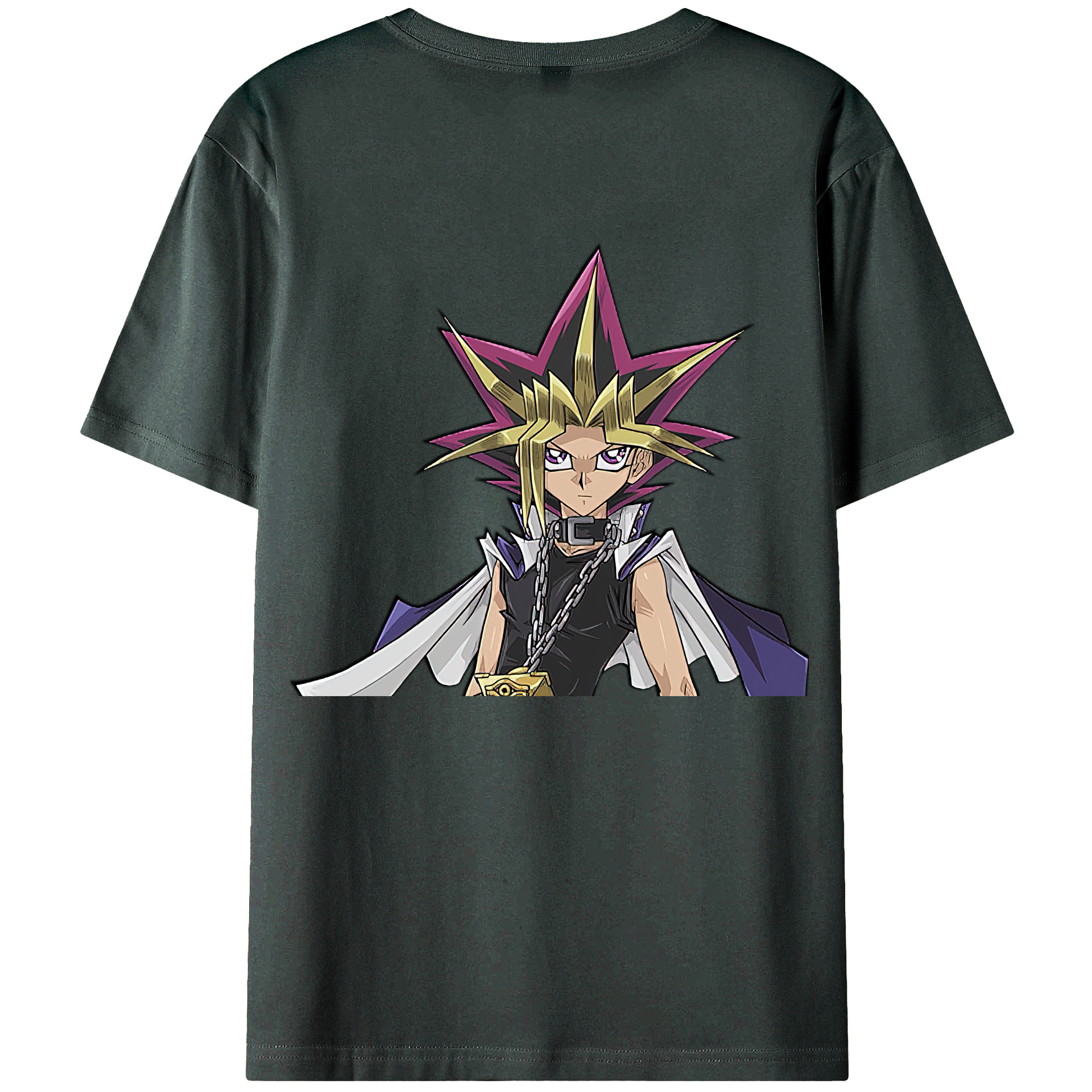 （画像用） 遊☆戯☆王 Yu-Gi-Oh! 綿100％ メンズ半袖Tシャツ（バックプリント） 通気性
